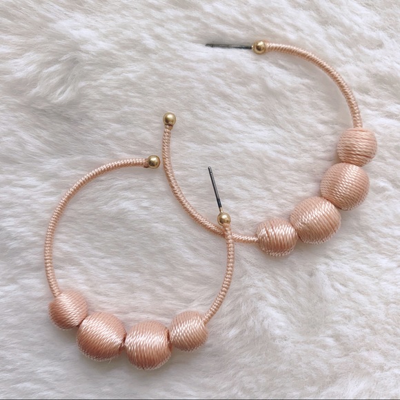 J. Crew Jewelry - J CREW | Thread Wrapped Hoops, Pink